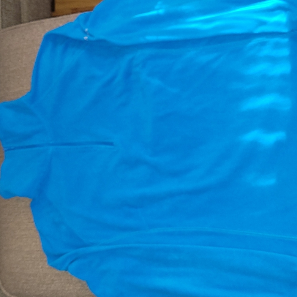 Half zip fleece, bright blue size L